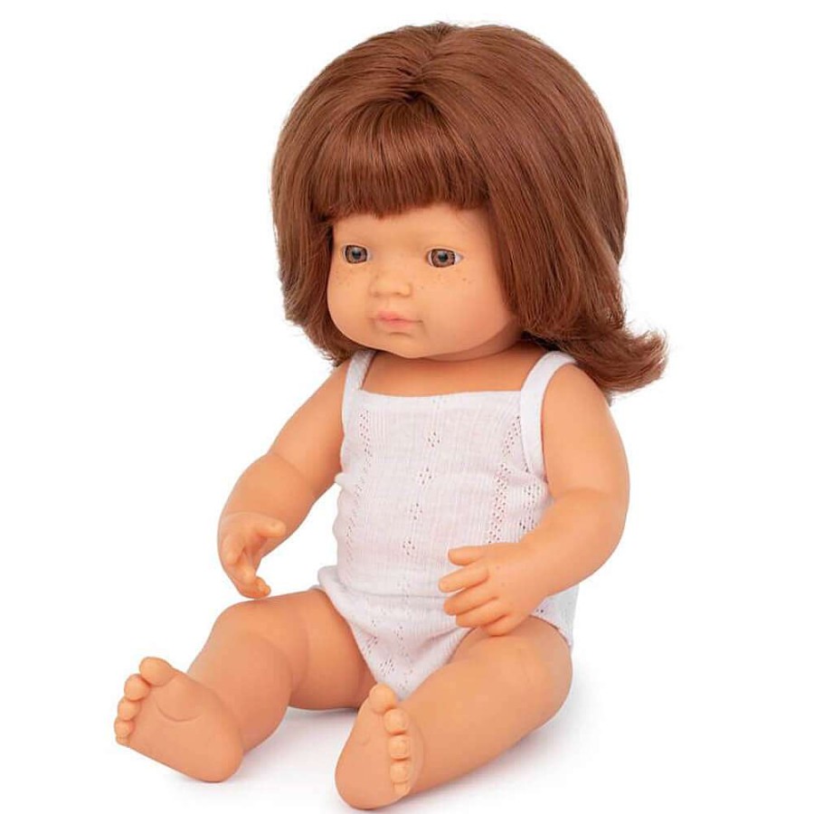 Playtime Miniland Plush Toys | Miniland Red Hair Caucasian Baby Doll 38Cm