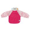 Feeding All4Ella Bibs | All4Ella Long Sleeve Waterproof Bib Heart Pink