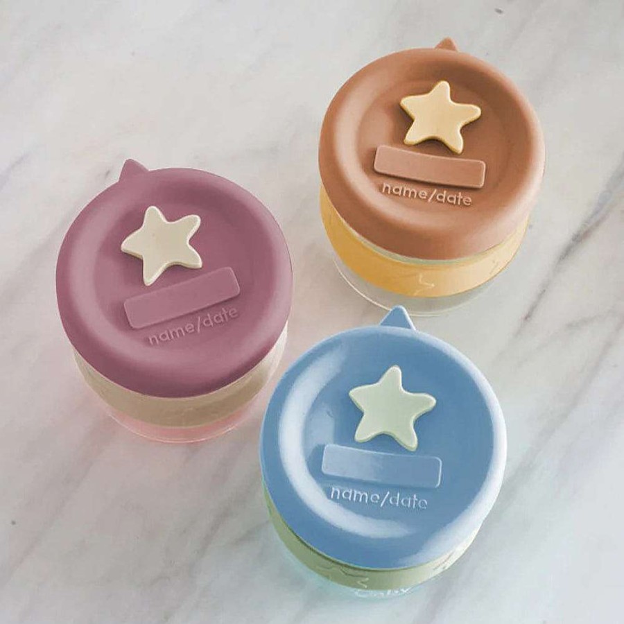 Feeding Cherub Baby Storage Containers | Cherub Baby Silicone & Glass Baby Food Storage 2Pk 180Ml