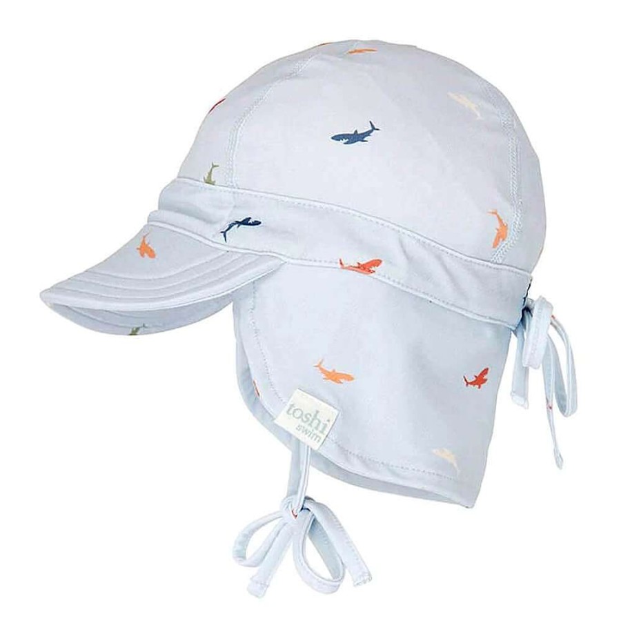 Babywear Toshi Swimwear | Toshi Swim Flap Cap Sharks